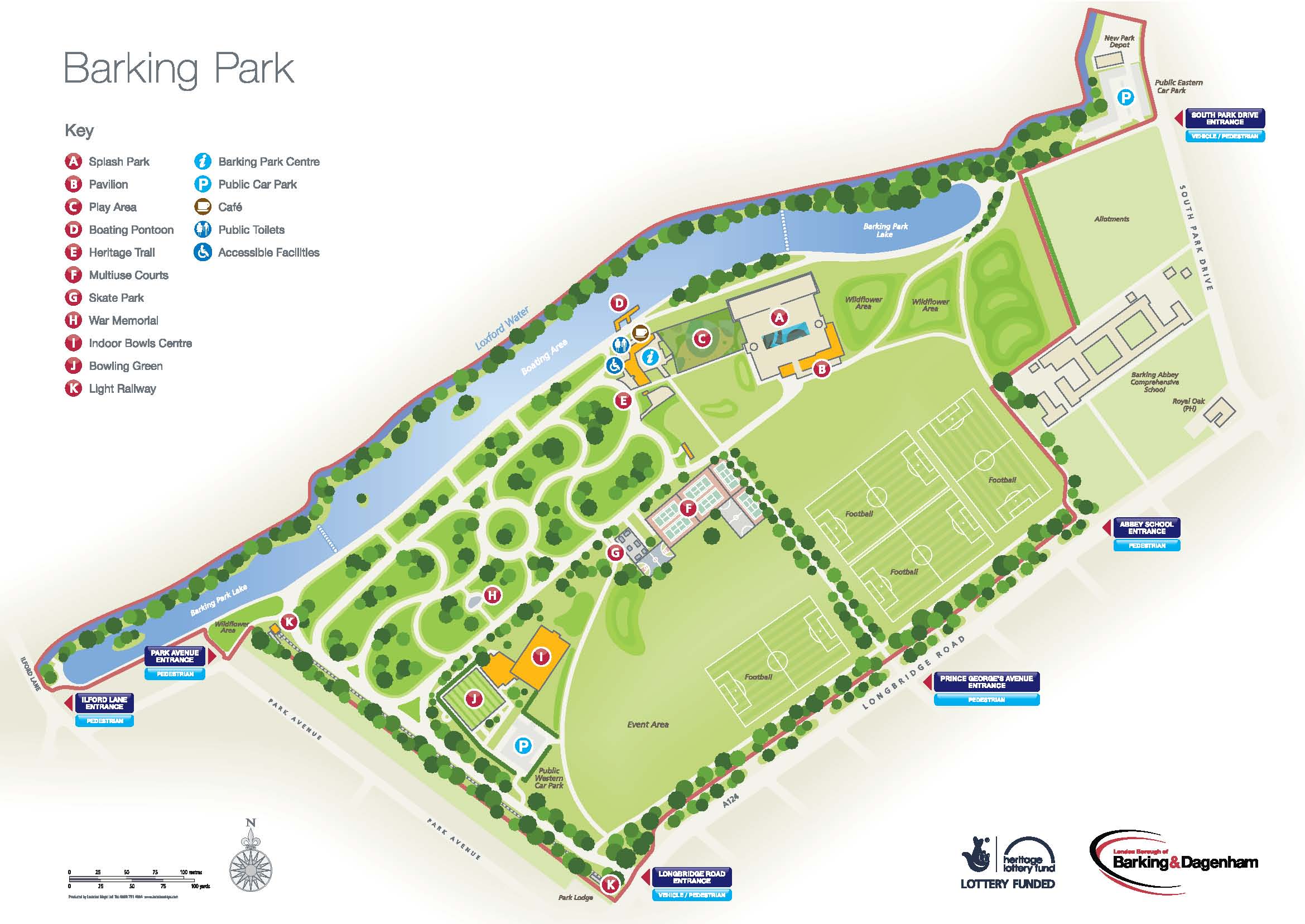 2D Pictorial Site Plan for Parks and Gardens - Location Maps