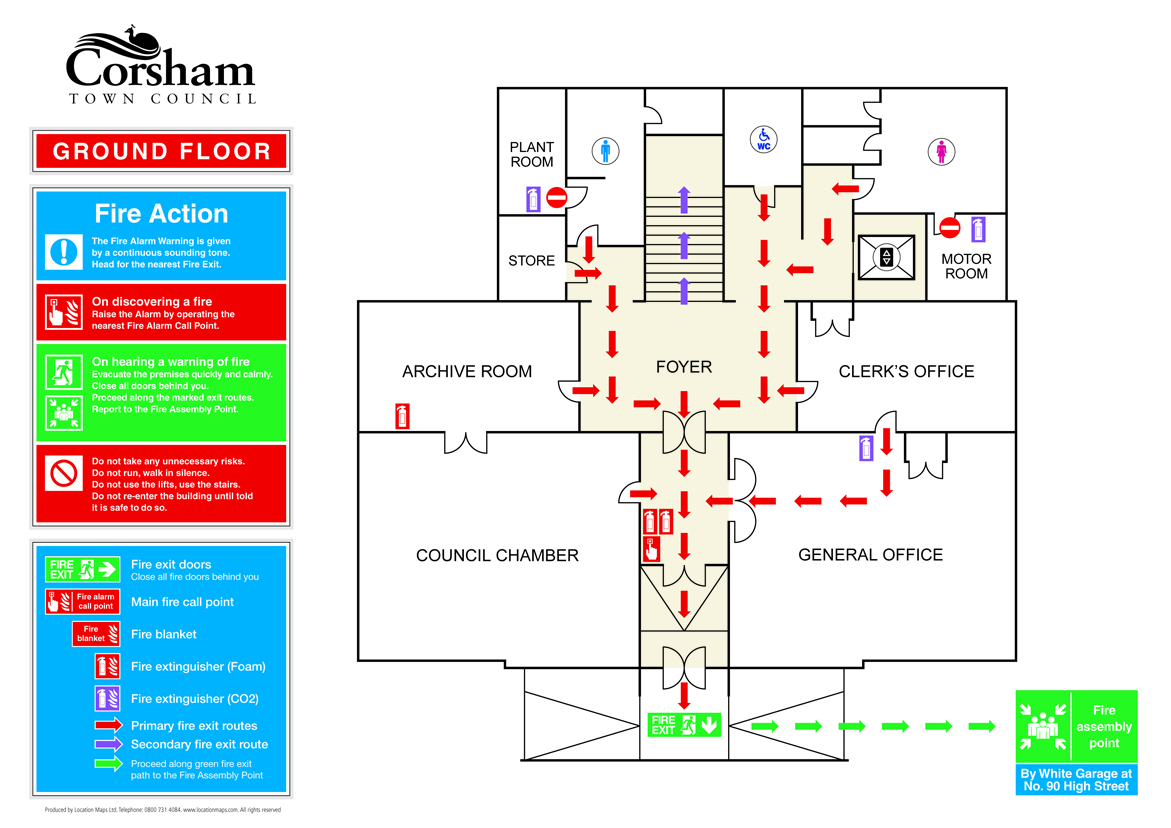 Fire Evacuation Plan Template Free from locationmaps.com