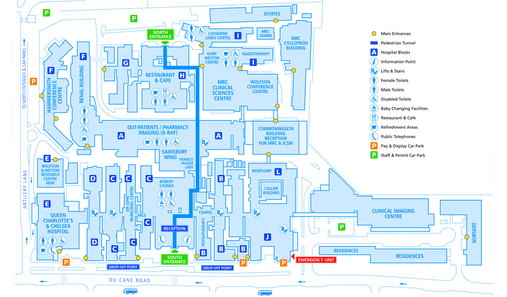 Hospital Corridor Plans Produced By Location Maps Ltd